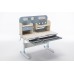 Children Kids Multifunctional Adjustable Study Desk with Double-Winged Swivel Chair